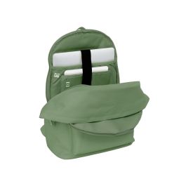 Mochila doble para portatil 15,6"+usb el ganso basics "verde" 31x44x18cm