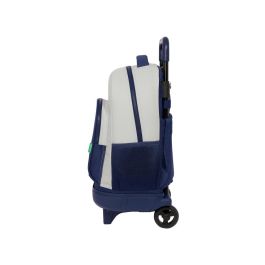 Mochila Escolar con Ruedas Benetton Varsity Gris Azul marino 33 X 45 X 22 cm