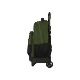 Mochila Escolar con Ruedas Safta Dark forest Negro Verde 33 X 45 X 22 cm