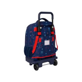 Mochila Escolar con Ruedas Spider-Man Neon Azul marino 33 X 45 X 22 cm