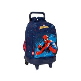 Mochila Escolar con Ruedas Spider-Man Neon Azul marino 33 x 45 x 22 cm Precio: 71.2568992861. SKU: B19HCK96ZD