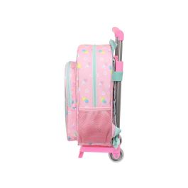 Mochila Escolar con Ruedas Peppa Pig Ice cream Rosa Menta 26 x 34 x 11 cm