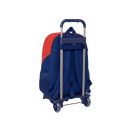 Mochila Escolar con Ruedas Atlético Madrid Azul Rojo 32 x 44 x 16 cm
