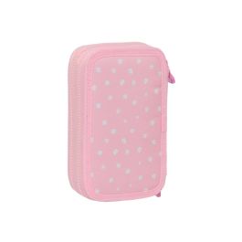 Plumier Doble Glow Lab Sweet home Rosa 12.5 x 19.5 x 4 cm (28 piezas)