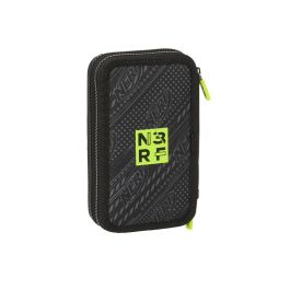 Plumier Doble Nerf Get ready Negro 12.5 x 19.5 x 4 cm (28 piezas)