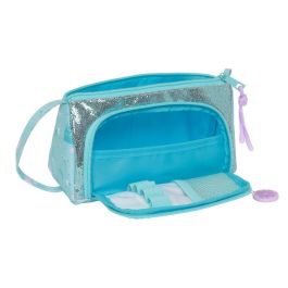 Estuche Escolar Frozen Hello spring Azul 20 x 11 x 8.5 cm