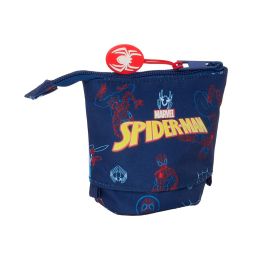 Estuche Cubilete Spider-Man Neon Azul marino 8 x 19 x 6 cm