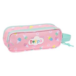 Portatodo Doble Peppa Pig Ice cream Rosa Menta 21 x 8 x 6 cm