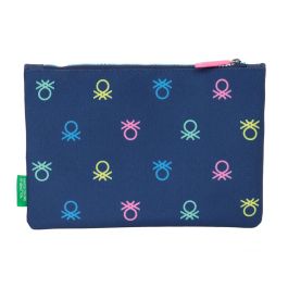 Estuche Escolar Benetton Cool Azul marino 23 x 16 x 3 cm