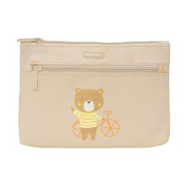 Estuche Escolar Safta Osito Oso Beige 23 x 16 x 3 cm