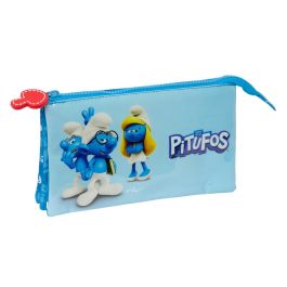 Portatodo Doble Los Pitufos Azul 22 x 12 x 3 cm Precio: 10.2849994313. SKU: B1A3PRMN5W