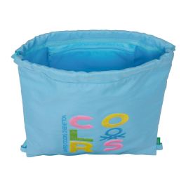 Bolsa Mochila con Cuerdas Benetton Spring Azul cielo 35 x 40 x 1 cm Bolsa Mochila con Cuerdas Benetton Spring Azul cielo 35 x 40 x 1 cm