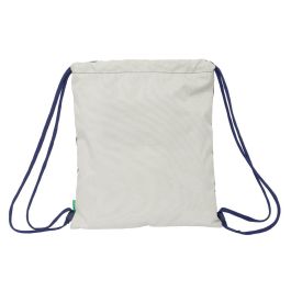 Bolsa Mochila con Cuerdas Benetton Varsity Gris Azul marino 35 x 40 x 1 cm