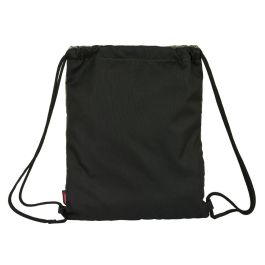 Bolsa Mochila con Cuerdas Kelme Travel Negro Verde 35 x 40 x 1 cm