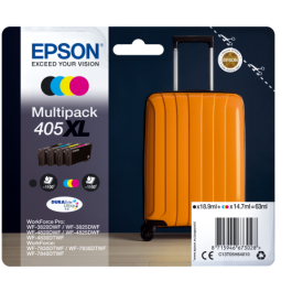 Epson Tinta Multipack Bk - C - M - Y Workforce Pro Wf-3820Dwf, 3825Dwf, 4820Dwf, 4825Dwf, 4830Dwf, 7830Dtwf, 7835Dtwf, 7840Dtwf - Nº 405XL Pack 4