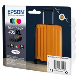 Epson Tinta Multipack Bk - C - M - Y Workforce Pro Wf-3820Dwf, 3825Dwf, 4820Dwf, 4825Dwf, 4830Dwf, 7830Dtwf, 7835Dtwf, 7840Dtwf - Nº 405XL Pack 4
