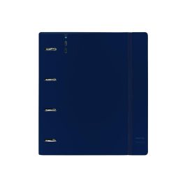 Carpeta Con Recambio Safta Din A4 Cuadro 5 mm Polipropileno Foam 4 Anillas 35 mm Azul Oscuro