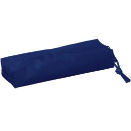 Bolso Escolar Portatodo Safta Rectangular Con Goma Elastica 22 cm Azul Oscuro