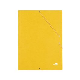 Carpeta Liderpapel Gomas Folio 3 Solapas Carton Simil Prespan Amarilla 10 unidades