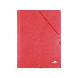 Carpeta Liderpapel Gomas Folio 3 Solapas Carton Simil Prespan Roja 10 unidades
