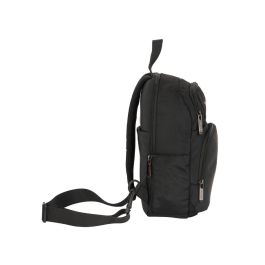 Mini mochila 1 hombrera tablet 11''+usb safta business "black" 18x34x12 cm