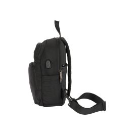 Mini mochila 1 hombrera tablet 11''+usb safta business "black" 18x34x12 cm