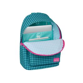 Mochila Safta Para Portatil 14,1-' Nait Nait Pata De Gallo Verde 410x310X160 mm