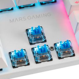 Mars Gaming MK422 Blanco Teclado Gaming RGB Switch Mecánico Rojo Idioma Portugués