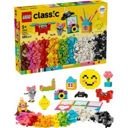 LEGO 11042 Caja Feliz Creativa Classic, Set de Construcción con 680 Ladrillos y Elementos Especiales, Guía Inspiradora y 10 Modelos Rápidos para Niños +5 Años