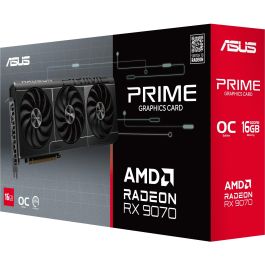 Asus 90YV0LI1-M0NA00 Tarjeta Gráfica Prime Radeon RX 9070 OC Edition 16GB GDDR6, 2.5 Ranuras, Triple Ventilador, RGB