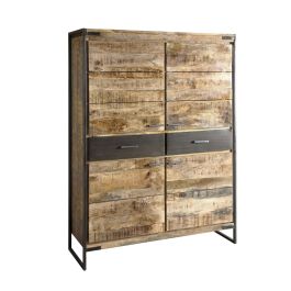 Armario Colonial DKD Home Decor Natural Negro 41 x 161 x 120 cm Armario Colonial DKD Home Decor Natural Negro 41 x 161 x 120 cm