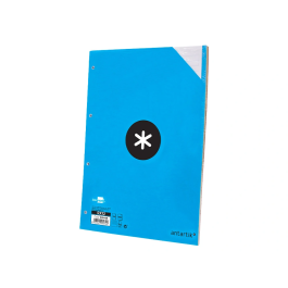 Antartik Recambio Papel A4 100 Hojas 100gr Rayado Horizontal 4 Taladros Bandas Colores