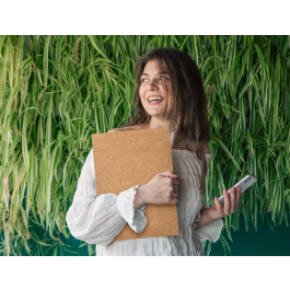 Liderpapel Subcarpeta Folio DIN A4 Kraft Interior Blanco 240g/m2