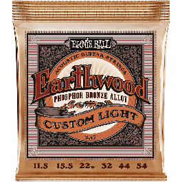 Ernie Ball Earthwood 92/8 Phosphor Bronze Light 11,5-54 Cuerdas Guitarra Acústica Sonido Meloso Resonante