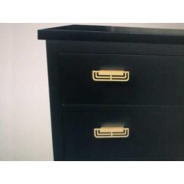 DKD Home Decor Espejo Oriental Negro, Colección Black Japanese, de MDF. Medidas: 86 cm Alto x 60 cm Ancho x 2.5 cm Profundidad