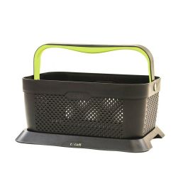 Rati V01344 Cesta de la Compra para Coche y Maletero Antideslizante Ergonómica Verde, Diseño Moderno Plástico Reciclado