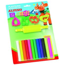 Alpino Plastilina Rollitos 10+2uds + Rodillo + Moldes DP000052, Colores Brillantes, Flexible, Libre de Gluten, Material para Modelar Precio: 8.68999978. SKU: B14AS6YT89