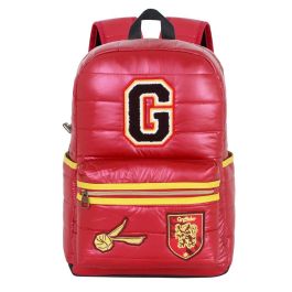 Harry Potter Mochila Urbana Acolchada Rojo - Un Compartimento, Bolsillo Frontal, 15.5L Harry Potter Mochila Urbana Acolchada Rojo - Un Compartimento, Bolsillo Frontal, 15.5L