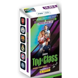 Panini Caja de Pegatinas TOP CLASS FIFA 2024 TC - 7 Bolsillos de 6 Cartas + 5 Hologigantes + 1 Póster Precio: 21.49999995. SKU: B152G43Y8J