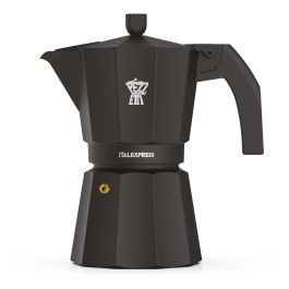 Pezzetti PEZ8000743090001 Cafetera Italiana Italexpress de Aluminio para 6 tazas, Negra