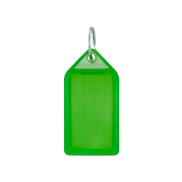 Q-connect Llavero portaetiquetas Premium, color verde, caja de 40 unidades
