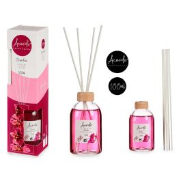Mikado 100 ml con varilla orquídea Acorde - Vidrio, madera, fragancia rosa - 5.5x21.3x5.5 cm (12 Unidades)