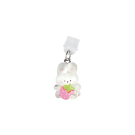 Wondee Charm Funny Type-C White Rabbit - Protector de Puerto Decorativo para Móvil, Accesorio para Smartphone, 25x10x20 mm