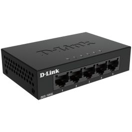 D-Link DGS-105GL Switch de Red Gigabit Ethernet 5 Puertos, 10 Gbps, Plug & Play, Metálico, Silencioso y Eficiente
