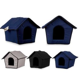 Caseta Mascota Acolchada Pequeña Mascow 43x36x43 cm - Azul, Gris, Negro (6 Unidades) Precio: 101.50000058. SKU: B17Y2CMNTB