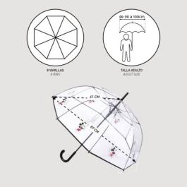 Paraguas Manual Poe Adulto Mickey Negro 60 cm