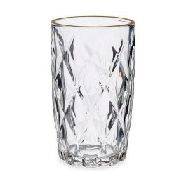Vaso Vivalto Transparente Dorado Vidrio 340 ml (6 Unidades) Vaso Vivalto Transparente Dorado Vidrio 340 ml (6 Unidades)