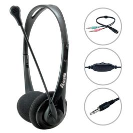 Equip auriculares estéreo jack 3.5mm ultraligeros con micrófono flexible ajustable negro Precio: 7.95000008. SKU: B1DFDMBSB5
