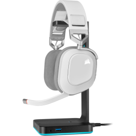 Auriculares con Micrófono Gaming Corsair HS80 RGB Blanco Multicolor