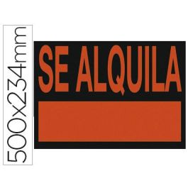 Cartel Plastico Archivo 2000 -'Se Alquila-' Rojo Fluorescente 500x234 mm